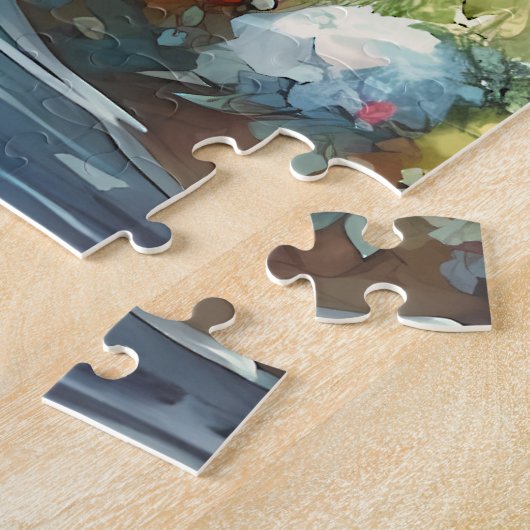 Whimsical Rainbow Earth Fantasy Scene Legpuzzel (Zijkant)