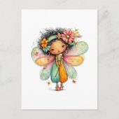 Whimsical Rainbow Fairy Postcard Briefkaart (Voorkant)
