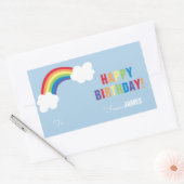 Whimsical Rainbow Gepersonaliseerde Gift Sticker (Envelop)