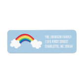 Whimsical Rainbow Return Adres Label (Voorkant)