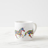 Whimsical Rainbow Unicorns Espresso Mug Espresso Kop (Voorkant rechts)