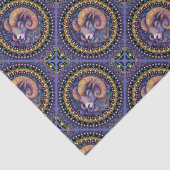 Whimsical Ram Astrologie Mandala Geometrische Tege Tissuepapier (Detail)