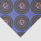 Whimsical Ram Zodiac Sign Polka Dot Mandala Tissuepapier (Detail)