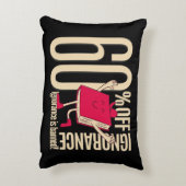 Whimsical Red Book Ignorance Banned Accent Throw Kussen (Achterkant (Verticaal))