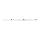 Whimsical Red Bows Merry Christmas Custom Name Lint (Voorkant)