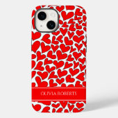 Whimsical Red Hearts Valentijnsdag op maat Case-Mate iPhone Case (Achterkant)