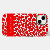 Whimsical Red Hearts Valentijnsdag op maat Case-Mate iPhone Case (Achterkant (horizontaal))