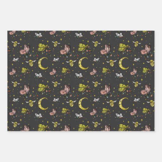 Whimsical Red kerstroom Pattern Wrapping Inpakpapier Vel (Voorkant 2)