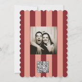 Whimsical Red Pink Striped Scribble Save the Date  Kaart (Achterkant)