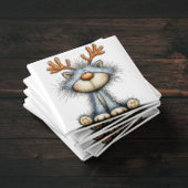 Whimsical Reindeer Cat Christmas Magnet Magneet
