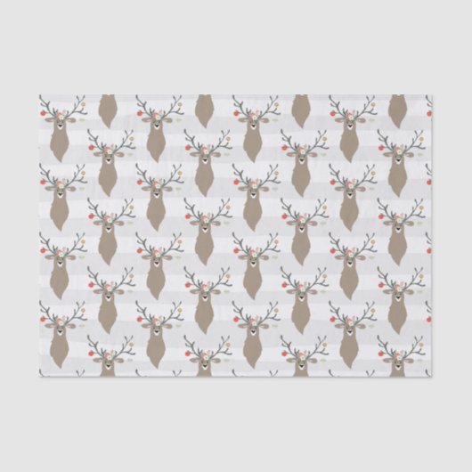 Whimsical Reindeer Kerstmis Tissuepapier (Voorkant)