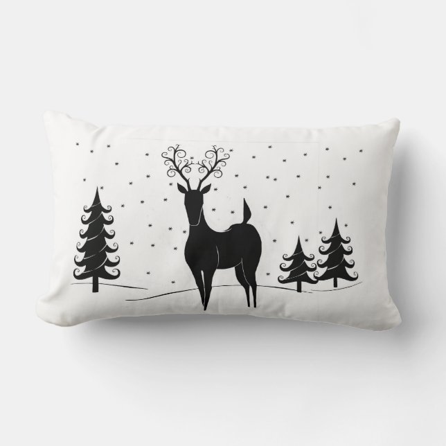 Whimsical Reindeer Kussen (Voorkant)