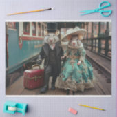 Whimsical Reizende Duo Muizen Decoupage Tissuepapier (Craft)