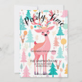 Whimsical Rendier Kerstvakantie uitnodiging (Voorkant)