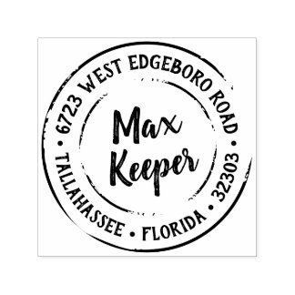 Whimsical retour adres label stempel