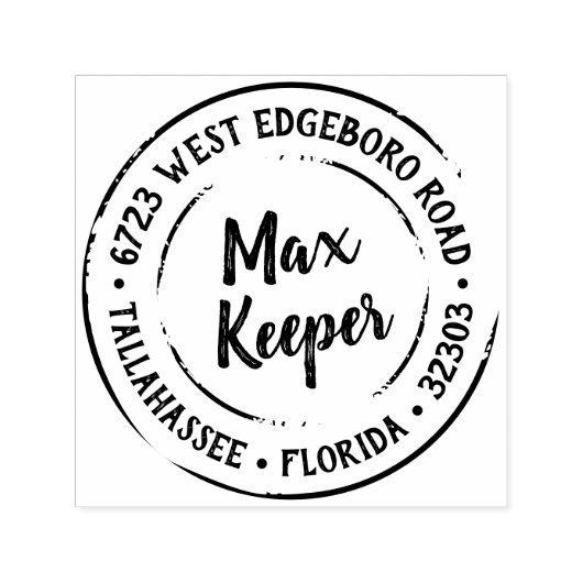 Whimsical retour adres label stempel (Design)