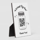 Whimsical Retro Bar Scan QR Code Virtual Tip Jar Fotoplaat (Zijkant)
