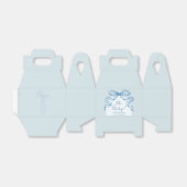 Whimsical Retro Blue Hand getrokken boog Baby show Bedankdoosjes (Uitgevouwen)