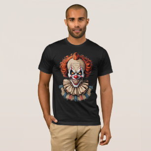 Whimsical Retro Clown T-shirt Cool & Modern Style
