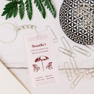 Whimsical Retro Doodle   Meidenavondje Sleutelhanger
