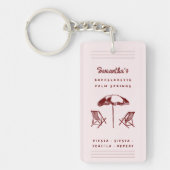 Whimsical Retro Doodle | Meisjesweekend Sleutelhanger (Voorkant)