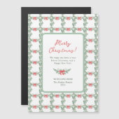 Whimsical Retro | Joyeuse carte magnétique de Noël (Devant / Derrière)