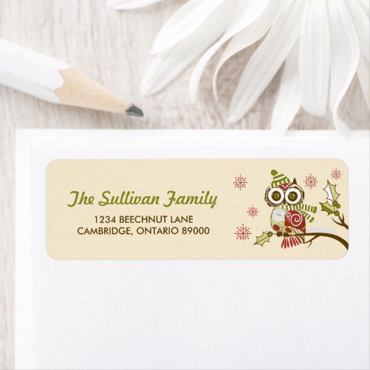 Whimsical Retro Ownership and Snowflakes Holiday L Etiket (Insitu)