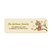 Whimsical Retro Ownership and Snowflakes Holiday L Etiket (Voorkant)