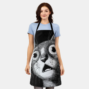 Whimsical Retro Psycho Cat Schort