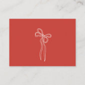 Whimsical Retro Rust Hand getrokken boog Baby show Informatiekaartje (Achterkant)
