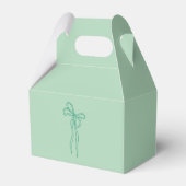Whimsical Retro Sage Hand getrokken boog Baby show Bedankdoosjes (Achterkant)