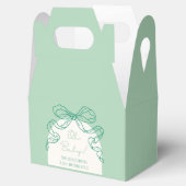 Whimsical Retro Sage Hand getrokken boog Baby show Bedankdoosjes (Geopend)