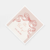 Whimsical Retro Sinaasappel Hand getrokken boog Ba Servet (Hoek)