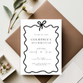 Whimsical Ribbon Bow 18e verjaardagsfeest Kaart