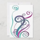 Whimsical Ribbon Curls Party Uitnodigen Kaart (Achterkant)