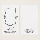 Whimsical Ribbon Handgemaakte Sieraden Display Kaa Visitekaartje (Voorkant /achterkant)