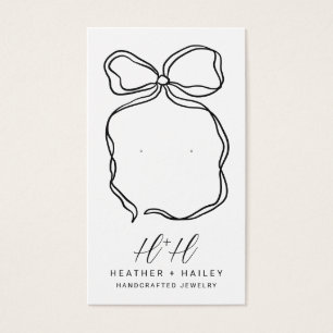 Whimsical Ribbon Handgemaakte Sieraden Display Kaa Visitekaartje