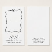 Whimsical Ribbon Handgemaakte Sieraden Display Kaa Visitekaartje (Voorkant /achterkant)