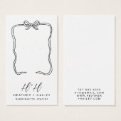 Whimsical Ribbon Lijst Display Kaart (Voorkant /achterkant)