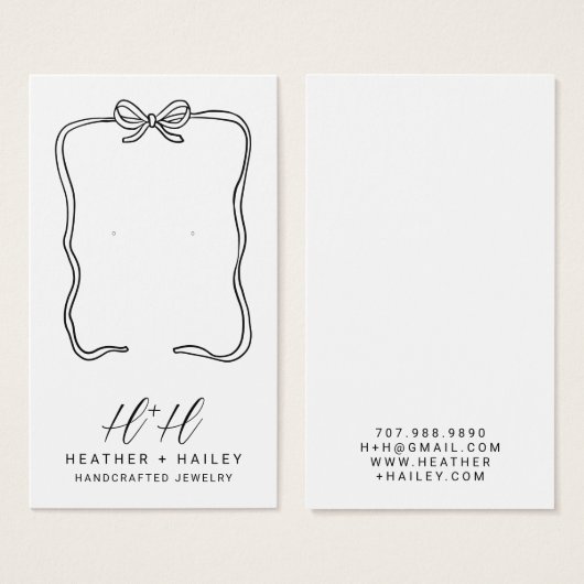 Whimsical Ribbon Lijst Display Kaart (Voorkant /achterkant)