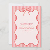 Whimsical Ribbon Maid of Honor kaart (Achterkant)