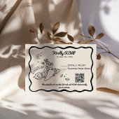 Whimsical Rocket RSVP Response Card Kaartje