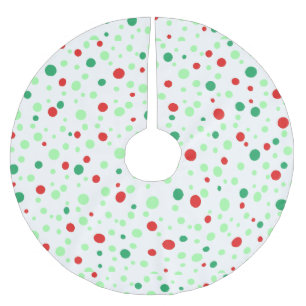 Whimsical Rood en Groen Polka Dot Kerstrok Kerstboom Rok