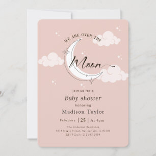 Whimsical Roze Baby Shower Maandag Kaart