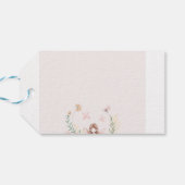 Whimsical Roze Bloemen Fairy Verjaardag Gift Label Cadeaulabel (Achterkant Horizontaal)
