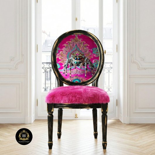 Whimsical Roze  Bloemen Peacock Spider Art Tissuepapier