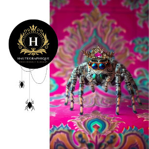 Whimsical Roze  Bloemen Peacock Spider Art Tissuepapier