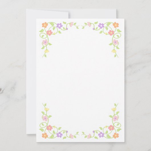 Whimsical Roze Jurk Prinses Bloemen Verjaardag Kaart (Achterkant)