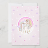 Whimsical Roze Magisch Jaar Eenhoorn 1e Verjaardag Kaart (Achterkant)