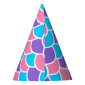 Whimsical Roze Paarse en Blauwe Zeemeermin Feesthoedjes (Achterkant)